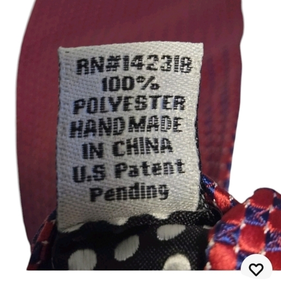 NICK GRAHAM Everywhere Men's Red & Blue Grid Pattern Neck Tie - Picture 6 of 6